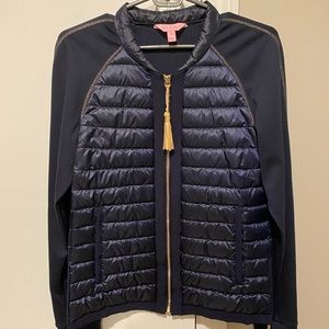 Lilly Pulitzer Navy Jacket with Gold Trim